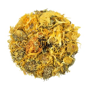 Calendula Common Marigold Loose Dried Petals & Flowers - Calendula Officinalis image 2
