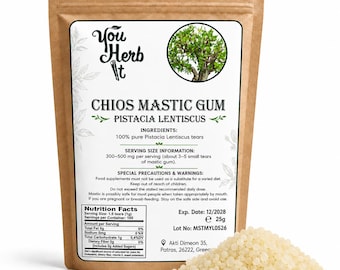 Chios Mastiek Gum Hars Mastiha Mastiekha losse kleine tranen - Pistacia Lentiscus