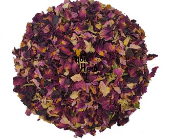 Dried Red Rose Whole Petals Loose Herbal Tea - Rosa Gallica L.