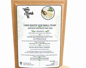 Chios Mastic Gum Resin Masticha Loose Small Tears - Pistacia Lentiscus L.  25g-200g