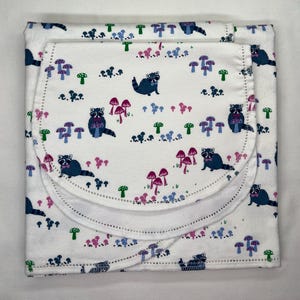 Floral Flannel Baby Blanket & Burp Cloth Set, Hemstitch Receiving Blanket (36x40)