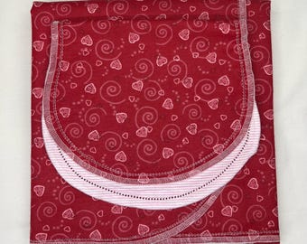 Flower pink burgandy watercolor flowers hemstitch flannel baby blanket and burp cloth, double sided, size 36x40 approx . Kits avail.