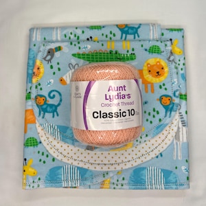 Safari Animals Flannel Baby Blanket & Burp Cloth Set, Hemstitch Swaddle (36x40) kit: peach yarn