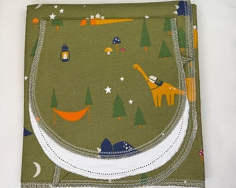 Conjunto de manta de franela para bebé y paño para eructar (36x40) disponible para acampar al aire libre, con diseño de arcos, montaña, norte, sur, este y oeste.