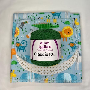 Safari Animals Flannel Baby Blanket & Burp Cloth Set, Hemstitch Swaddle (36x40) image 8