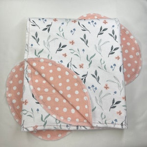 Nature spring flowers hemstitched flannel baby blanket and burp cloth, double sided flannel, receiving 36x40 Perfect swaddle, kits available