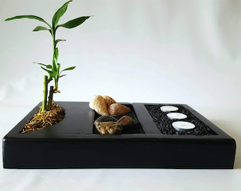 Zen Garden Kit, Deluxe Zen Garden Kit, Rock Garden, Japanese Rock Garden, Sand Garden, Desktop Zen Garden, Zen Garden, Bamboo Garden