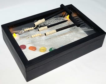 Zen Garden, Tabletop Zen Garden, Desktop Zen Garden, Zen Garden Kit, Dry Rock Garden, Sand Therapy, Zen Decor, Aromatherapy Zen Garden