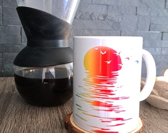 15Oz Coffee Mug, Personalized Coffee Mug,  15oz Tea Cup,  Sunset Coffee Mug