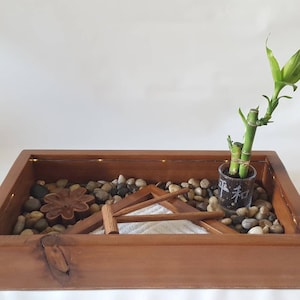 Executive Zen Garden, Deluxe Zen Garden Kit, Rock Garden, Japanese Rock Garden, Sand Garden, Desktop Zen Garden, Zen Garden, Bamboo Garden 画像 1