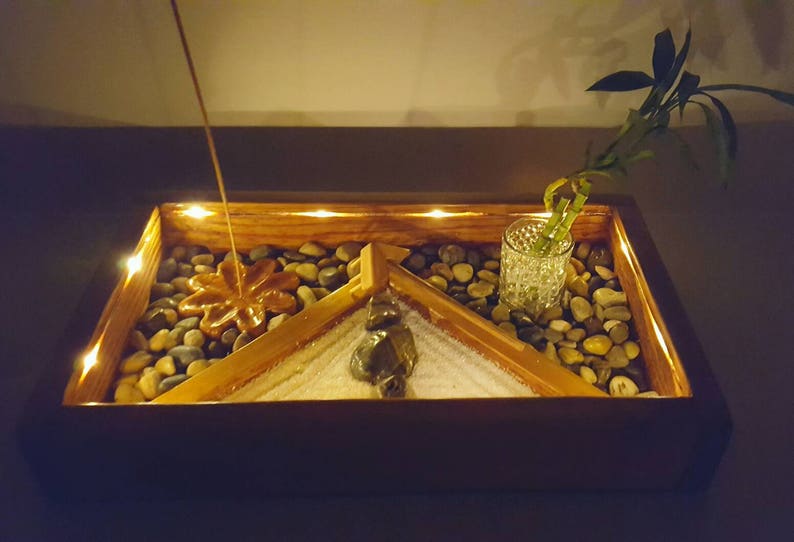 Executive Zen Garden, Deluxe Zen Garden Kit, Rock Garden, Japanese Rock Garden, Sand Garden, Desktop Zen Garden, Zen Garden, Bamboo Garden image 7