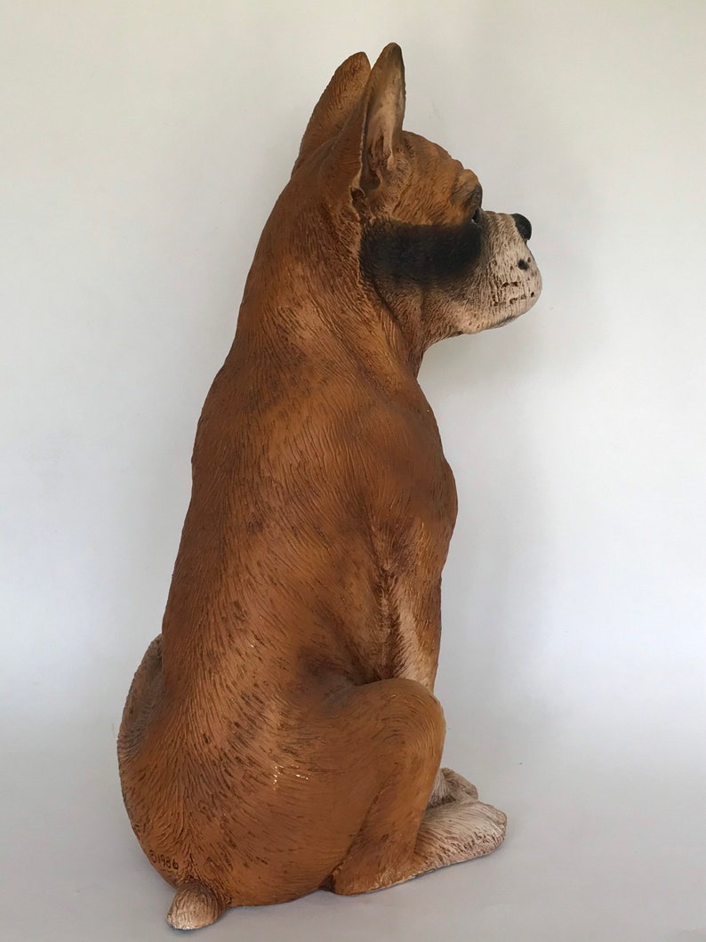 Vintage Boxer Dog Statue by Universal Statuary 1986/13 Inch Etsy