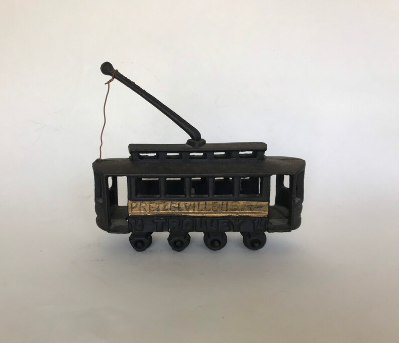 Cast Iron toy Trolley Car/Street Car/Manayunk Pretzel Park Etsy