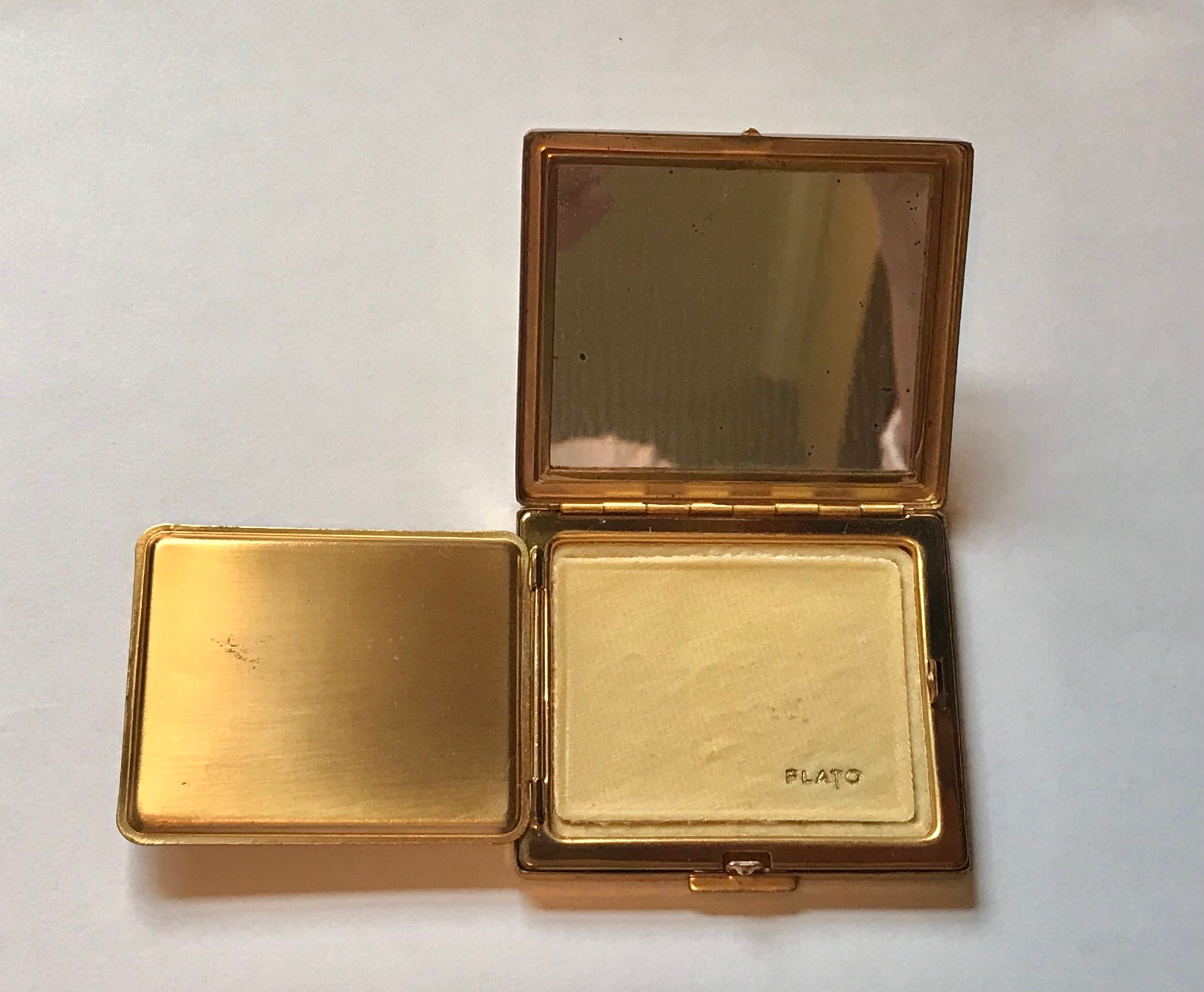 Vintage Paul Flato Gold Tone Compact Jeweler to the Stars Etsy