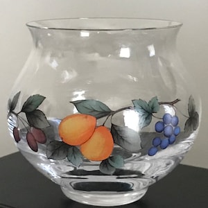 Mikasa Garden Harvest Votive Candleholder Hard-to-find VR107/610 Mikasa clear glass candle bowl Gift for her vintage home decor