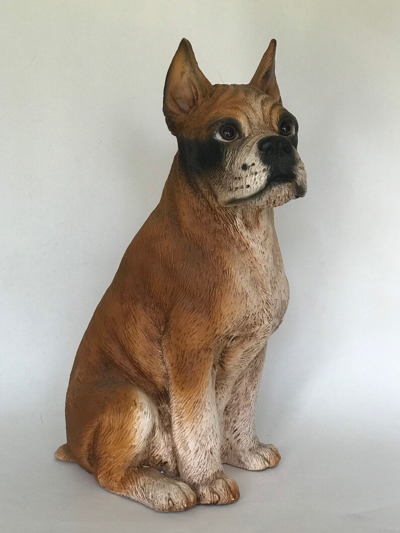Vintage Boxer Dog Statue by Universal Statuary 1986/13 Inch Etsy