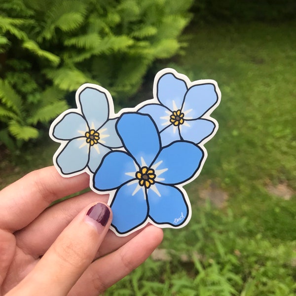 Forget-Me-Not Flower Vinyl Sticker | Die Cut | Waterproof