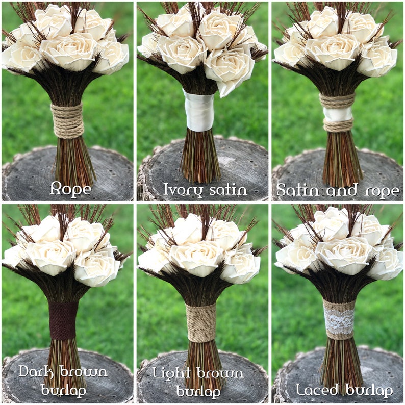Brown and Ivory Boutonniere Wheat Boutonniere Country Boutonniere Sola Flower Boutonniere Rustic Wheat /& Sola Boutonniere