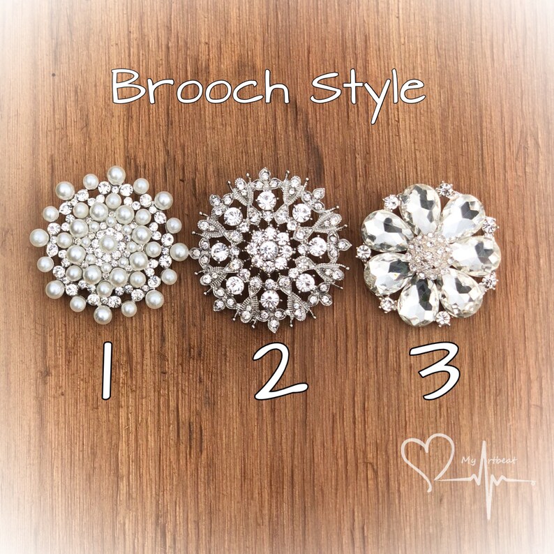 Satin Flower and Leaves Ivory and Silver Brooch Boutonniere Pearl Brooch Boutonniere