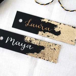 Aangepaste goudfolie cadeaukaartjes | Naamplaatjes | Aanhangwagen | Plaats kaarten