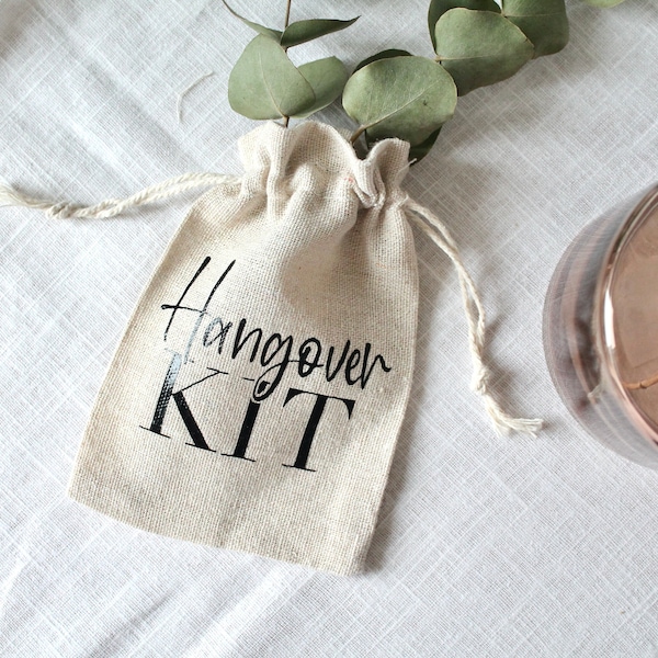 Jute bag Hangover Kit | Host gift | Jute bag | Jute