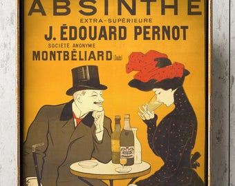 Absinthe Art Nouveau Poster: Vintage French Advertisement Print