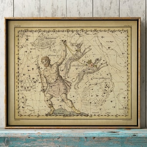 Sterrenbeelden print, astronomie kamer decor, astronomie poster, sterren grafiek, hemelse muur kunst, slaapzaal wand decor, Bootes Fast Track Shipping