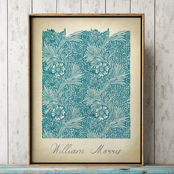 William Morris textile print, Floral Pattern, Pattern Poster, Decorative Arts Print, Graphic Art Poster, Vintage aesthetic Flowers Art