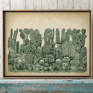 Kaktus Poster, botanischer Druck, Kaktus Poster, Kaktus Kunst, botanische Kunst, botanisches Poster, Fast Track Versand