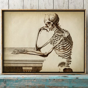 SKELETON ANATOMY PRINT, anatomy poster, human skeleton print, skeleton poster, medical print, anatomical drawing, human anatomy