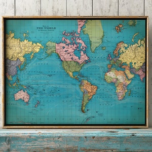 WELTKARTE Print, Weltkarte, Astronomie Print, alte Schulkarte, Weltkarte Poster, Wanddekoration, Fast Track Versand