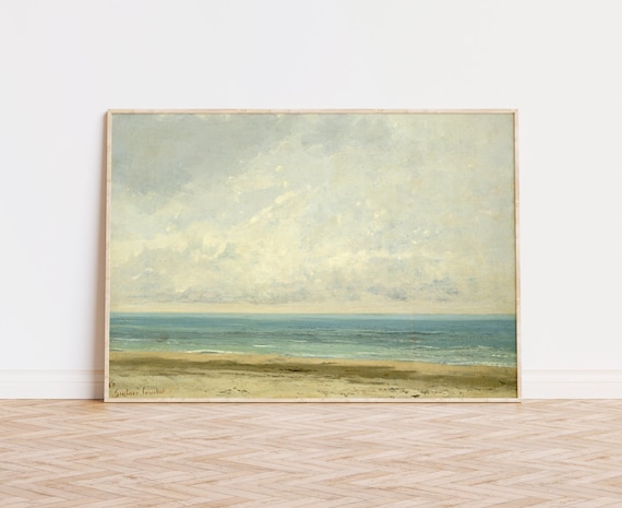 Toile/cadre Décoratif 'La Mer' De Gustave Courbet - Reproduction Prête à Accrocher - Plusieurs Tailles/couleurs