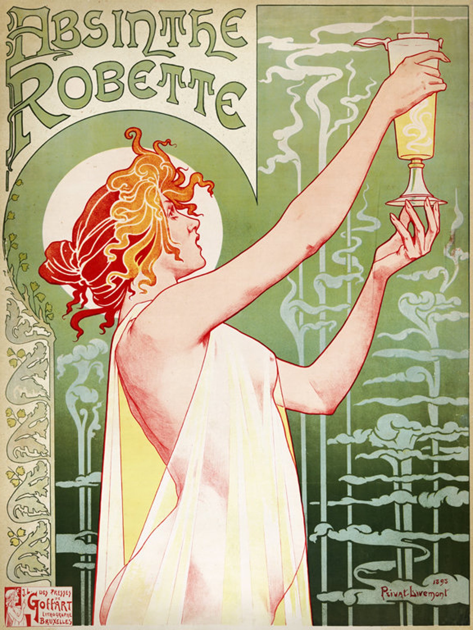 Art Nouveau ABSINTHE POSTER Absinthe Print Vintage Etsy UK