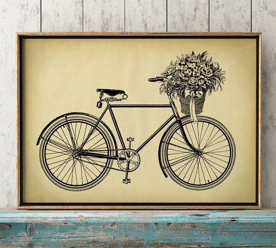 Girl Bike Print Bike Room Decor Bike Wall Art Bike Print | Etsy