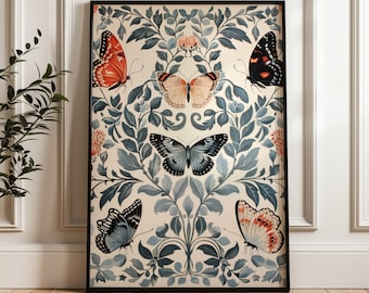 Butterfly Print: Art Nouveau Vintage Style Home Decor