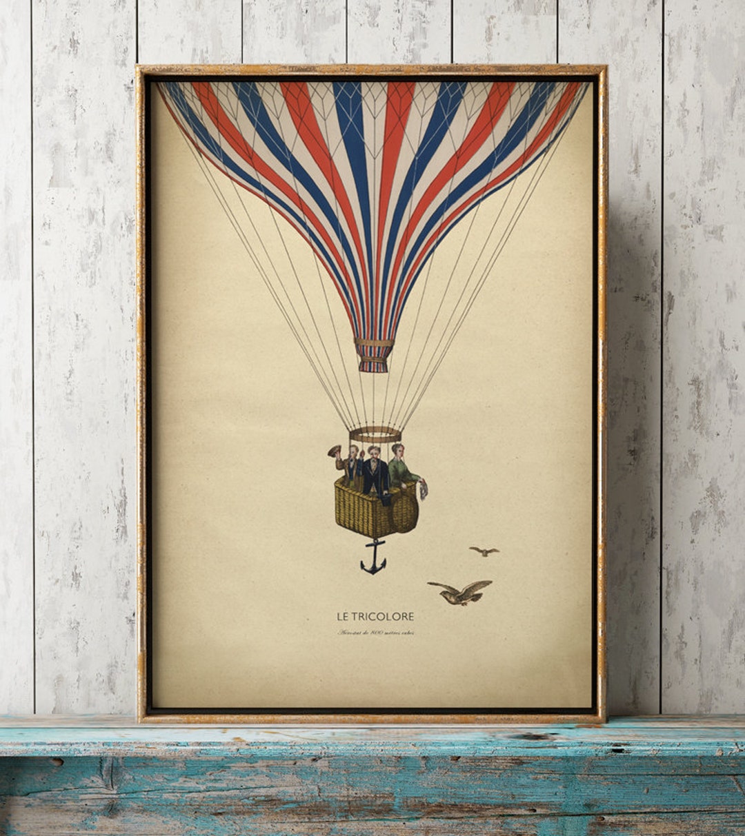 Hot Air Balloon Poster Art Print, Balloon Room Decor, Ballooning Wall ...
