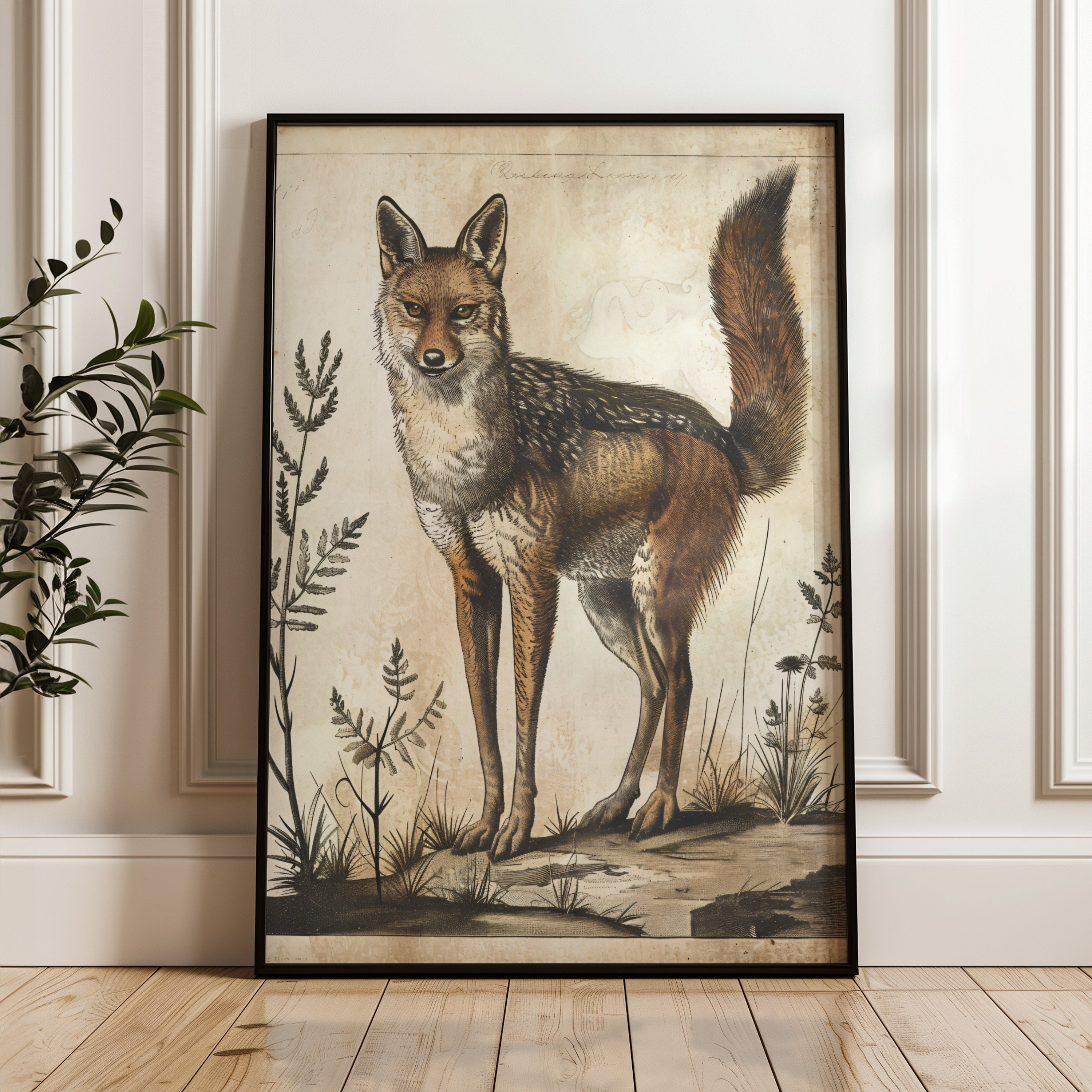 Rustic Fox Image Vintage Fox Art Print: Rustic Woodland Animal Decor - Etsy