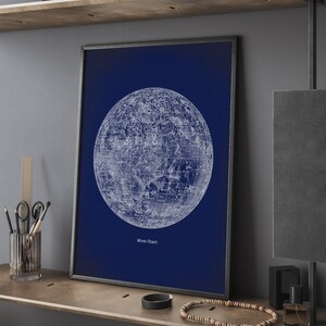 ASTRONOMY Print 3er Set, Vintage Ästhetik, Mond Poster, Sternen Karte, wissenschaftliche Illustration Wanddekor. Bild 5