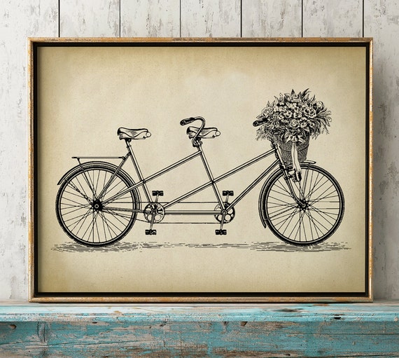 Vintage bike wall art sale