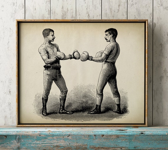 home decor wall art 1933 Antique Boxing Print Vintage sports Combat Art