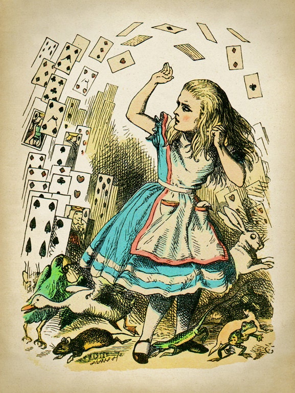 Alice in Wonderland Print SET of 2 Alice in Wonderland | Etsy
