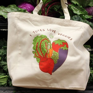 I Totes Love Veggies Fair Trade Reusable Grocery Bag