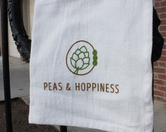 Peas & Hoppiness Kitchen Tea Towel