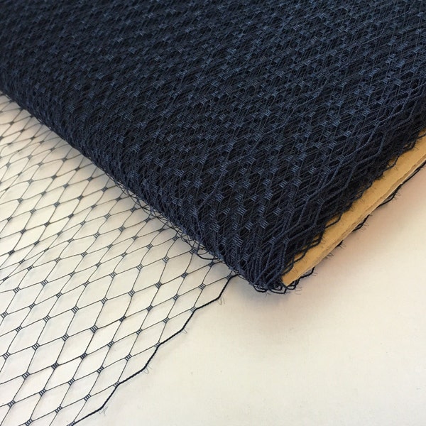 9" Navy  Birdcage Veiling -1 yard