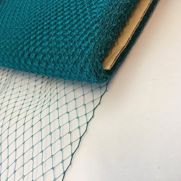 9" Teal Blue  Birdcage Veiling -1 yard