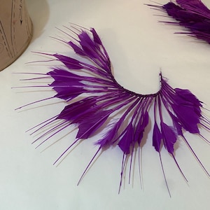 Millinery Feather Mount Purple