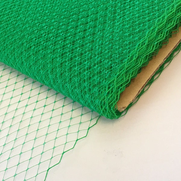 9" Kelly Green  Birdcage Veiling -1 yard