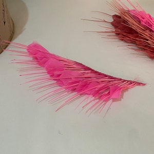Millinery Feather Mount Hot Pink