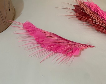 Millinery Feather Mount Hot Pink