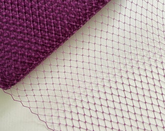 9" Fuchsia/Rose Birdcage Veiling -1 yard